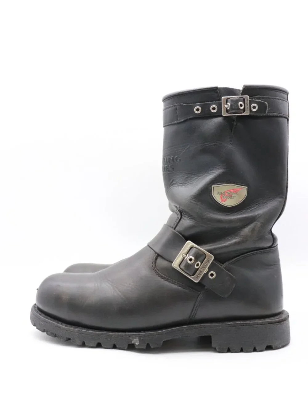 Red Wing Engineer Boots 988 Men's Size 11.5 D Steel Toe Vibram Black Leather